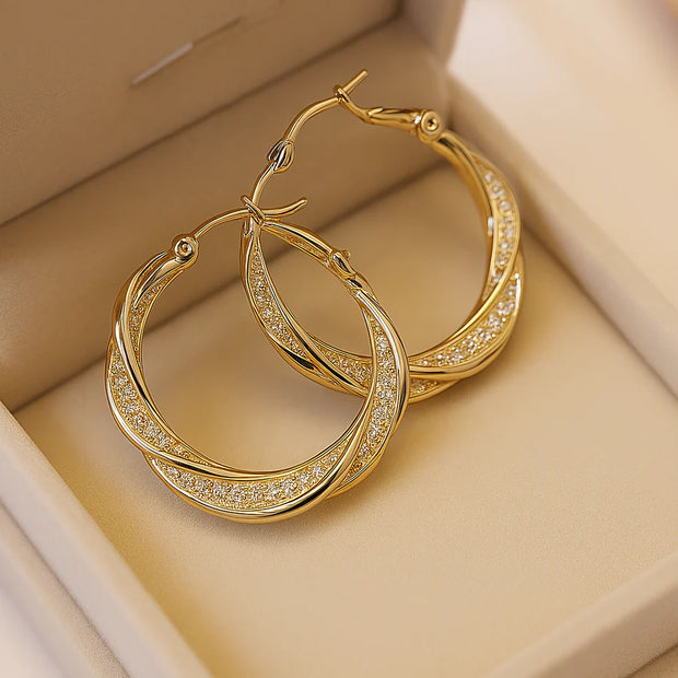 Orecchini Oro Vintage | Intrecciati 14 CT